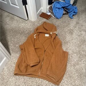 American Eagle Outfitters Tan Sherpa Jacket